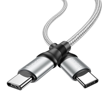 Hoco X50 2in1 Type-C to Type-C/Lightning 60W Cable 1M - Silver